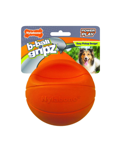 Nylabone Power Play Basketball B-Ball Gripz Medium 12cm