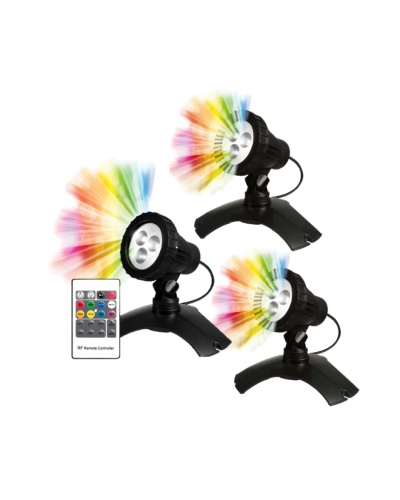 PondMAX (3 x Lights) 3 LED Multi Colour Pond/Garden Starter Kit With Remote Control