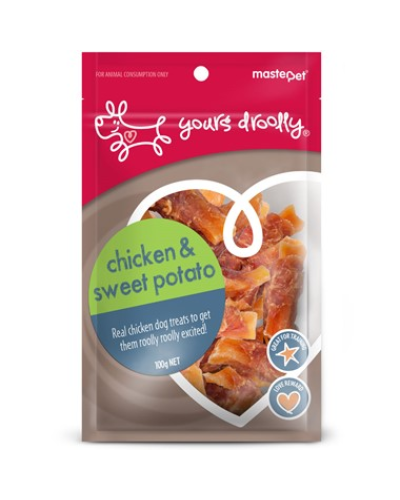 yours droolly Chicken and Sweet Potato Treats 100g