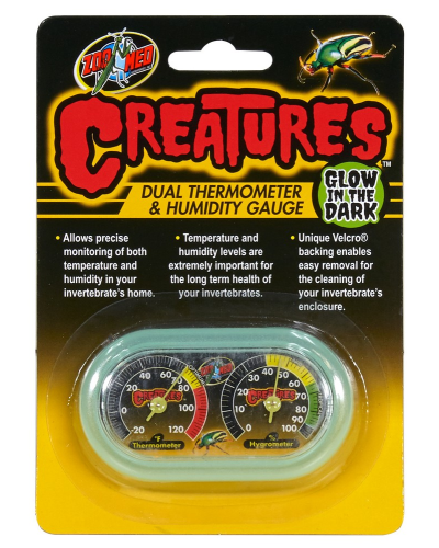 Zoo Med Creatures Dual Thermometer & Humidity Gauge