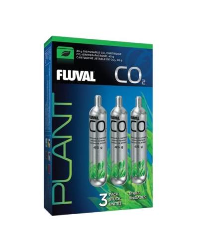 Fluval Pressurised 45gm CO2 Cartridge Refill x 3