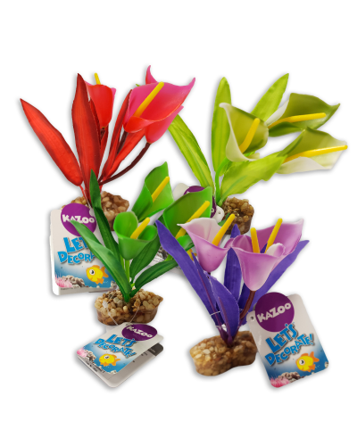 Kazoo Mini Silk Plants Funnel Leaf Assorted