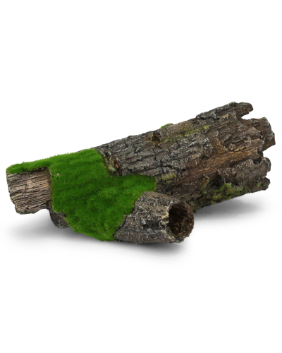 Log With Textured Moss - Medium