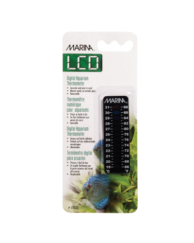 Marina Digital Dorado Vertical LCD Aquarium Thermometer