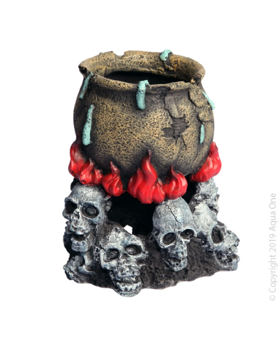 Skull Fire with Cauldron