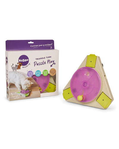 Triangle Turn Interactive Puzzle Play Dog and Cat Toy